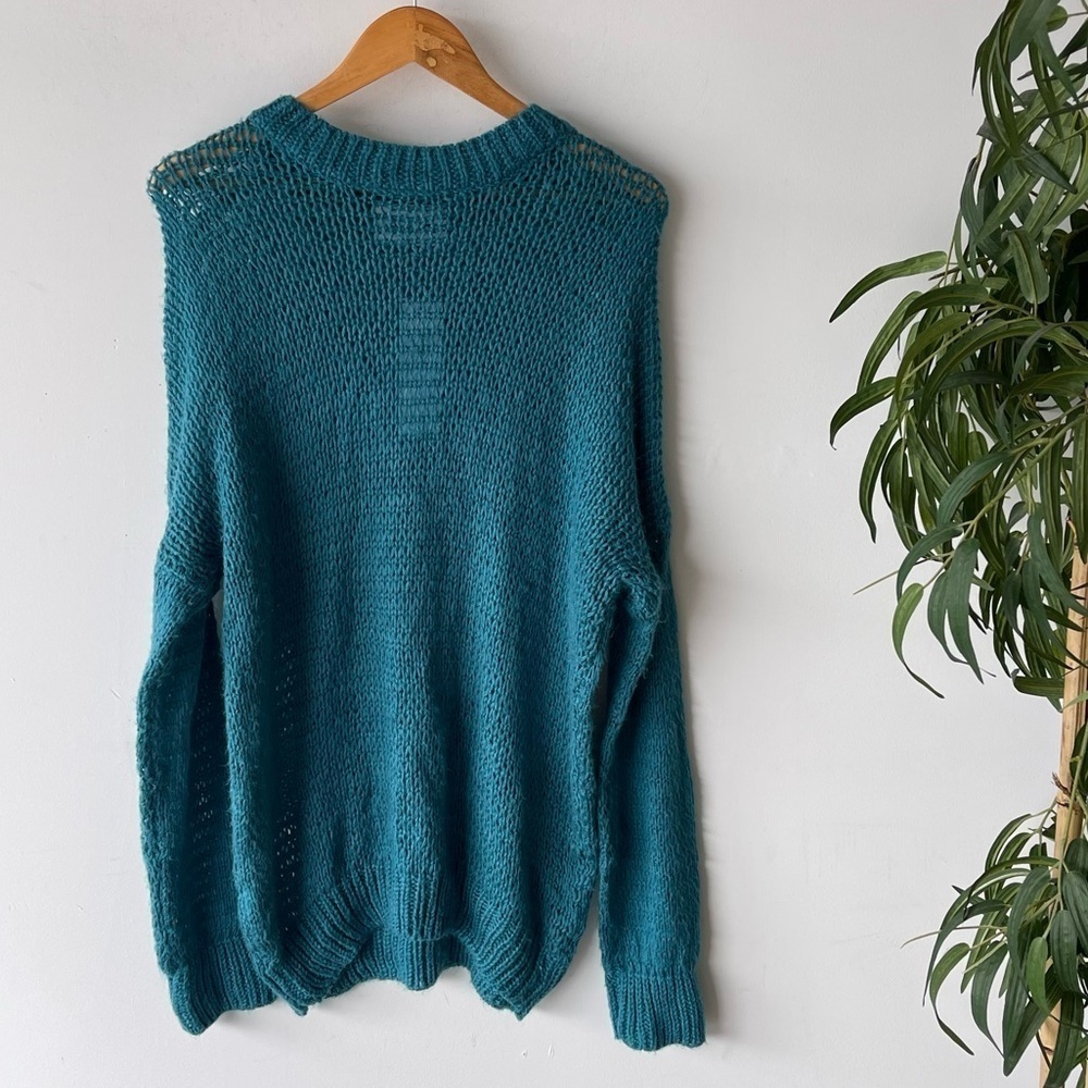 A/OK Teal Knit Oversized Sweater